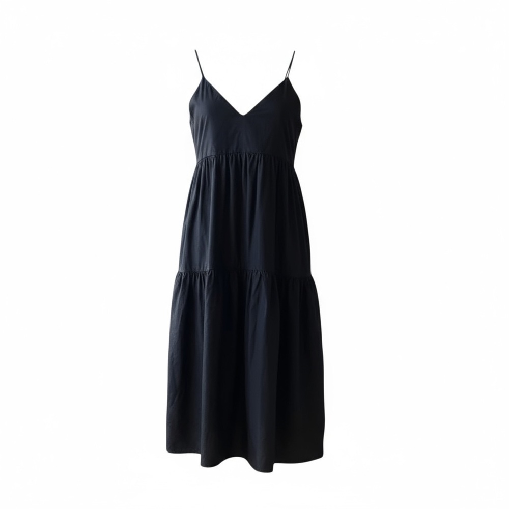 NWOT ZARA Black Spaghetti Strap Midi Dress